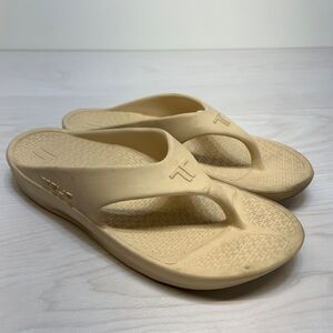 TELIC Energy Arch Support Beige Flip Flops M Size 8/9 Women’s